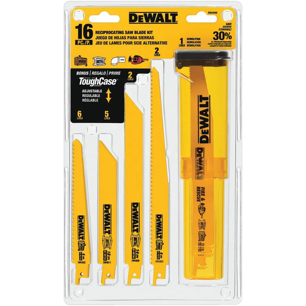DEWALT 20-Volt MAX Lithium Ion Cordless Reciprocating Saw (Tool-Only) w/ Bonus Bi-Metal Reciprocating Saw Blade Set (16-Piece), photo 4 of 10