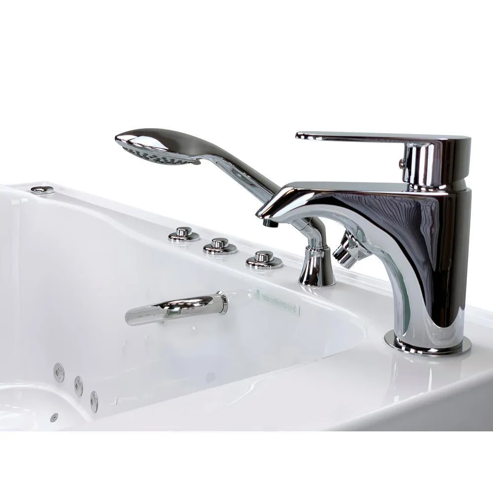 Ella Royal 52 in. Acrylic Walk-In Air Bath and Whirlpool Bathtub in White, RH Door, Fast Fill Faucet, Heated Seat, Dual Drain, photo 2 of 11