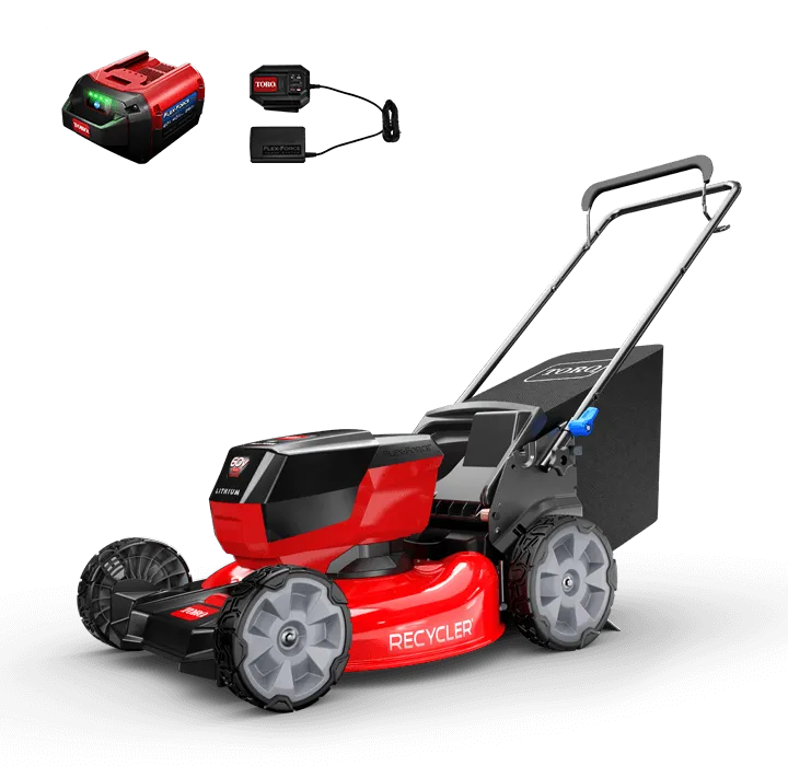 Toro Recycler 21 in. 60-Volt Lithium-Ion Cordless Battery Walk Behind Push Lawn Mower - 4.0 Ah Battery/Charger Included, photo 7 of 8