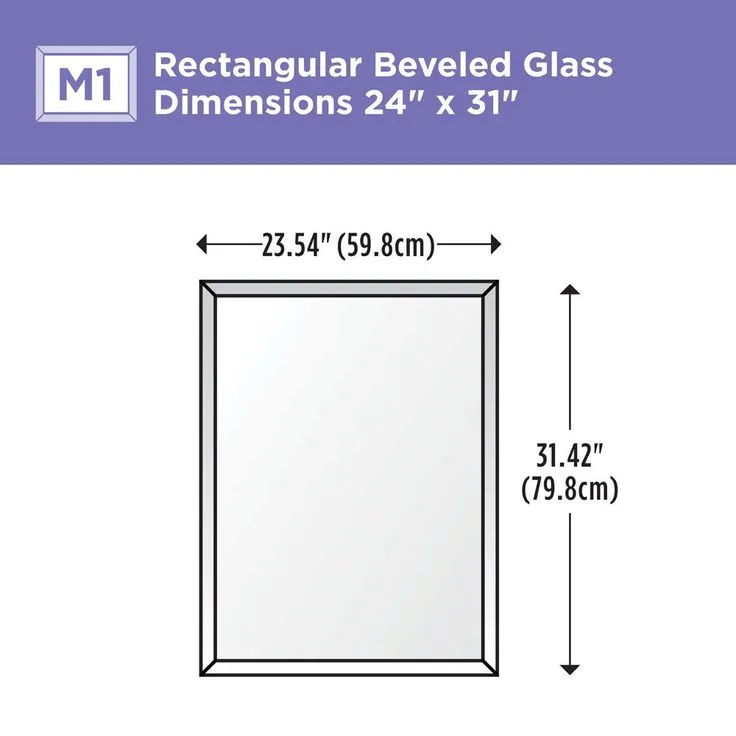 28 in. W x 36 in. H (M1) Framed Rectangular Deluxe Glass Bathroom Vanity Mirror in Matte White, photo 8 of 12