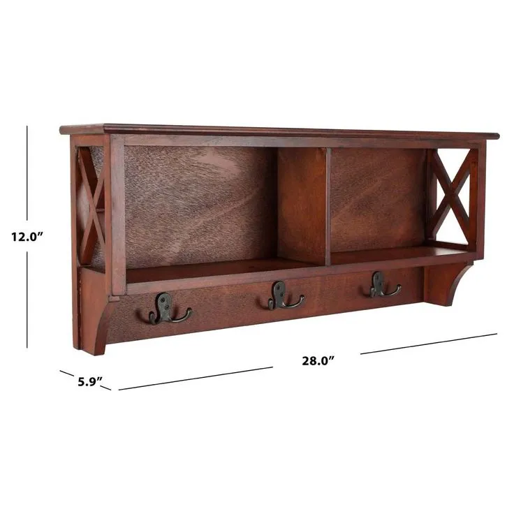 Safavieh Freya Hanging Storage Wall Rack (Cherry), photo 5 of 5