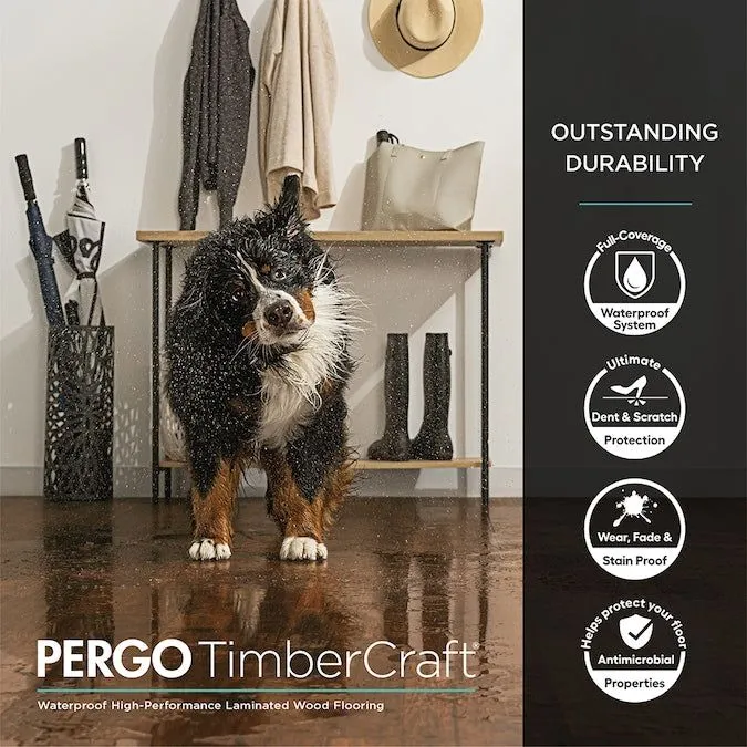 Pergo TimberCraft +WetProtect Lathrop Oak Waterproof Laminate Flooring, photo 4 of 11