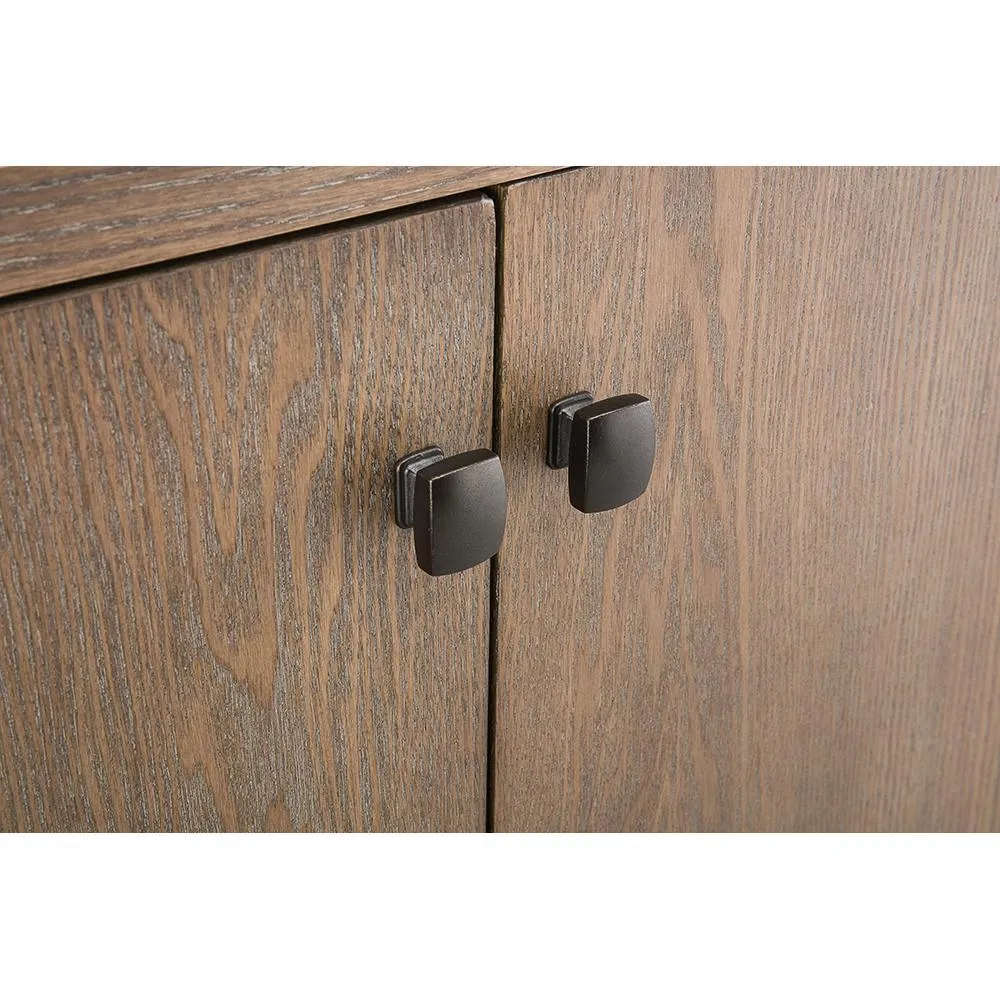 Brisbane 61 in. W x 22 in. D Double Bath Vanity in Weathered Grey Oak with Natural Marble Vanity Top in White, photo 9 of 11