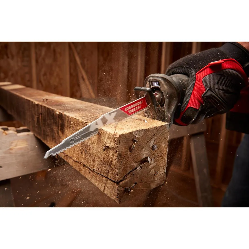 M18 FUEL 18-Volt Lithium-Ion Brushless Cordless Sawzall Reciprocating Saw Kit with Carbide Teeth The AX SAWZALL Blade, photo 6 of 9