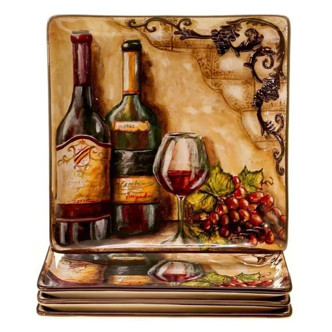 Tuscan View Beige Dinner Plate (Set of 4)
