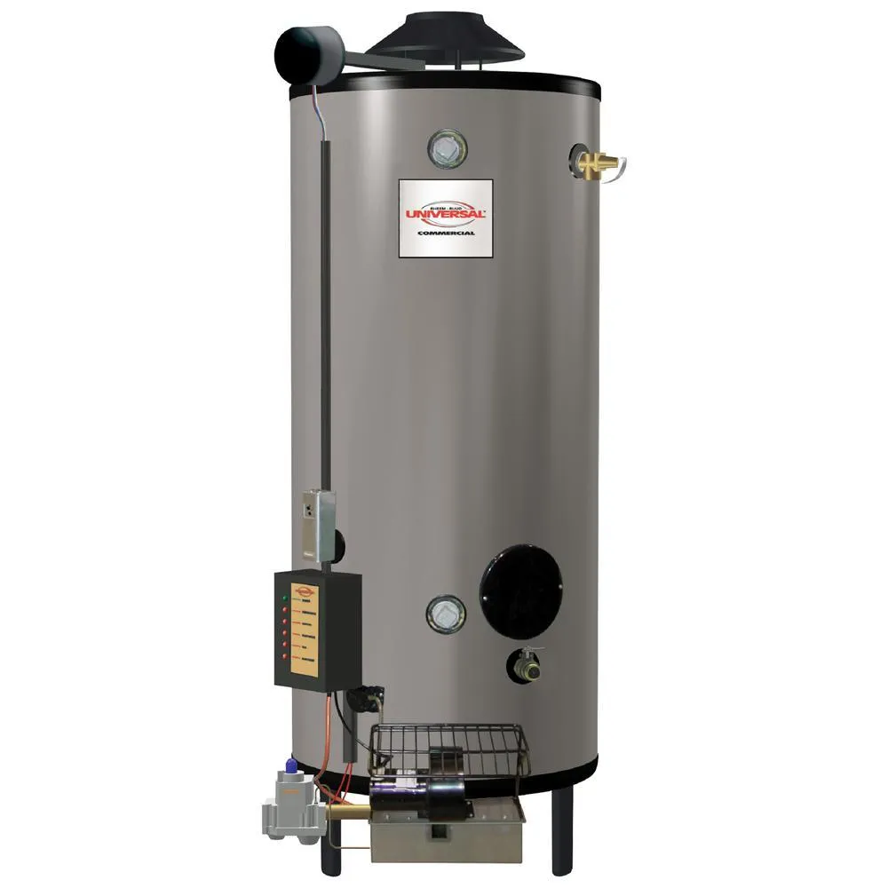 100 Gal. 270K BTU Commercial Universal Heavy-Duty Low NOx (LN) Natural Gas ASME Tank Water Heater, photo 5 of 5