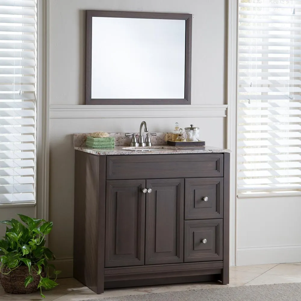 Brinkhill 36 in. W x 34 in. H x 22 in. D Bath Vanity Cabinet Only in Flagstone, photo 2 of 28
