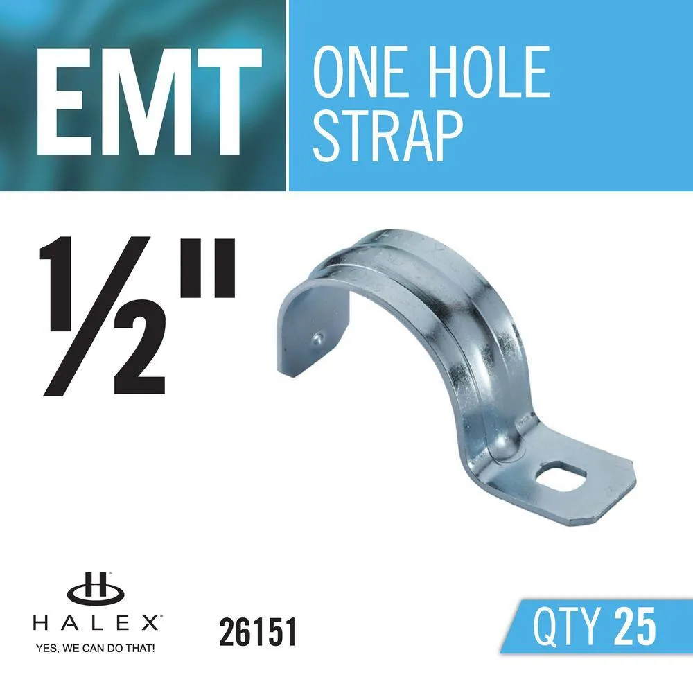 1/2 in. Electrical Metallic Tube (EMT) 1-Hole Straps (25-Pack), photo 4 of 9