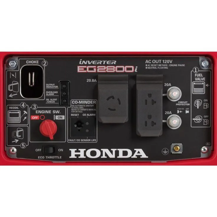 Honda 2800-Watt Recoil Start Portable Gasoline Powered Inverter Generator with Eco-Throttle and Oil Alert, photo 3 of 6