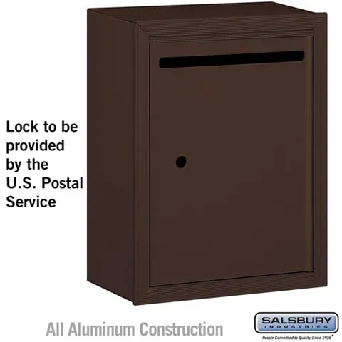 Bronze Surface Mounted Letter Box with USPS Access