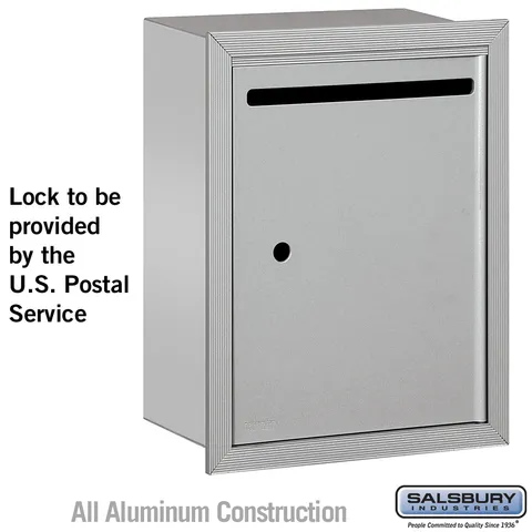 Recessed Mounted Aluminum Letter Box with USPS Access