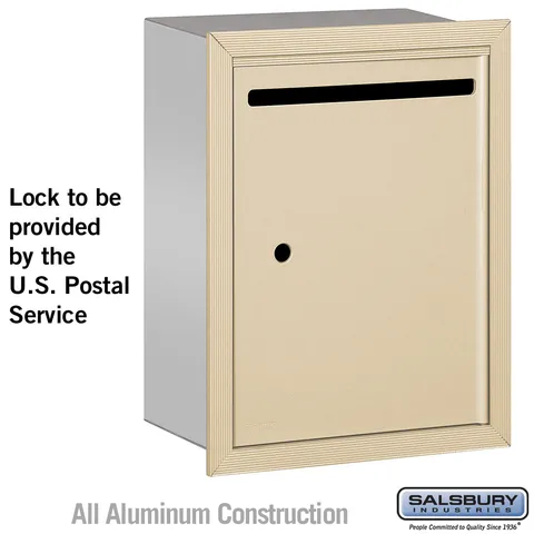 Recessed Mounted Sandstone Letter Box with USPS Access