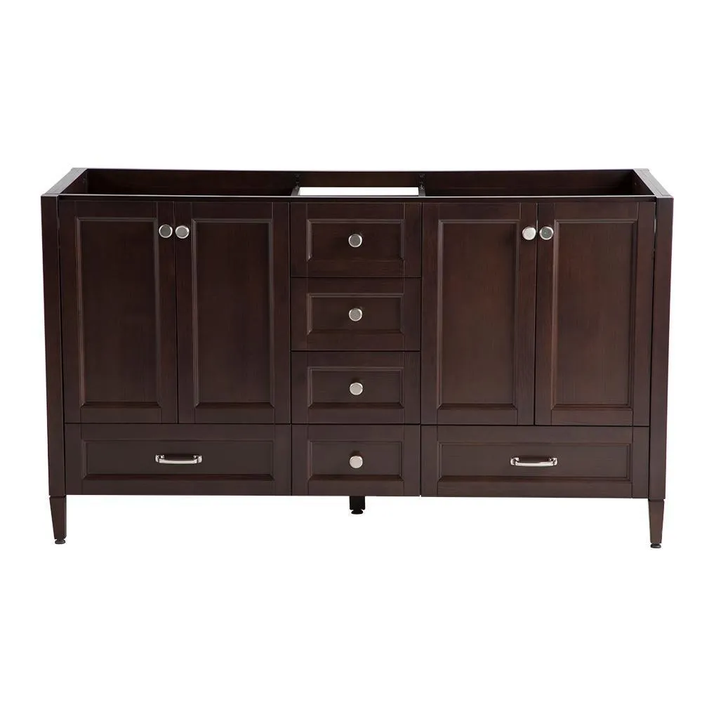 Claxby 48 in. W x 34 in H x 22 in. D Bath Vanity Cabinet Only in Chocolate, photo 24 of 33
