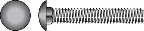 Stainless Steel 1/4 × 3-1/2 in Carriage Bolts (25-Pack)