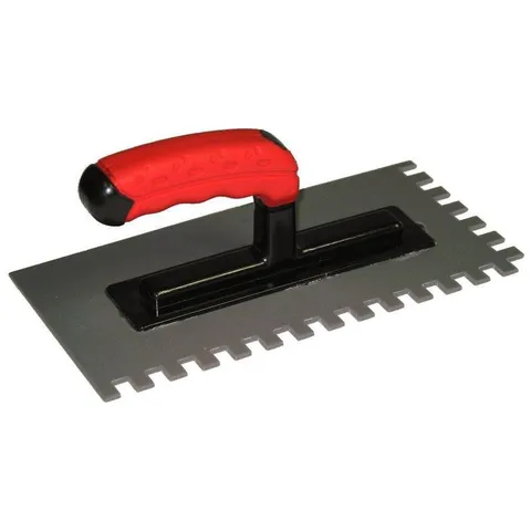 1/2 × 3/8 in Plastic Trowel for Thin-Setting Tile Directly over Floor Heating Mats