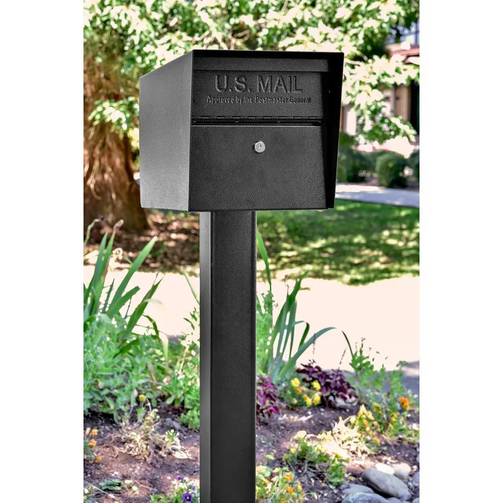 Mail Boss Mail Manager Locking Post-Mount Mailbox with High Security Reinforced Patented Locking System, Black, photo 7 of 13