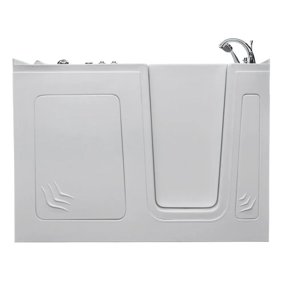 Universal Tubs Nova Heated 4.5 ft. Walk-In Whirlpool Bathtub in Biscuit with Chrome Trim, photo 15 of 52
