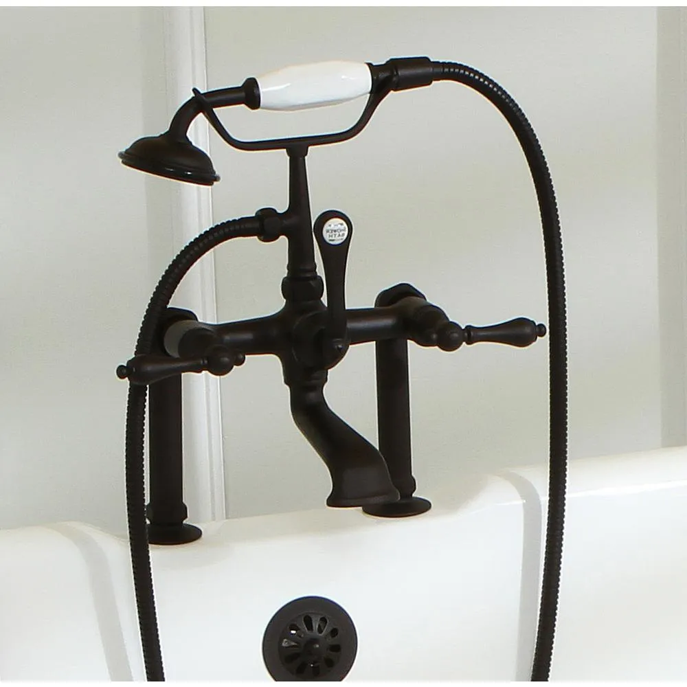 Slipper 5.6 ft. Acrylic Clawfoot Bathtub in White and Faucet Combo in Oil Rubbed Bronze, photo 4 of 7