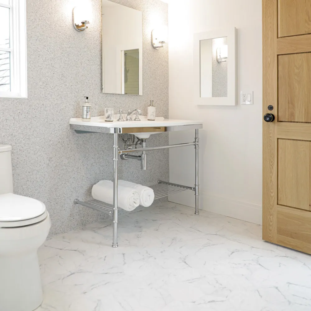 Merola Tile Classico Carrara Hexagon 7 in. x 8 in. Porcelain Floor and Wall Tile (7.67 sq. ft. / case), photo 8 of 8