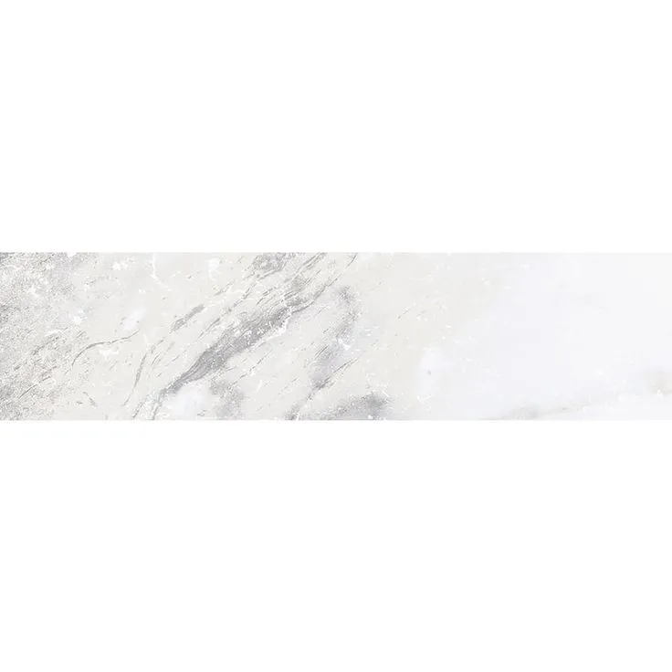 Style Selections Sovereign Stone Pearl Porcelain Marble Bullnose Tile (3-in x 12-in), photo 2 of 4