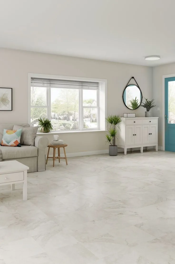 Style Selections Alpine Stone 3-mil x 12-in W x 12-in L Water Resistant Peel and Stick Luxury Vinyl Tile Flooring, photo 4 of 8