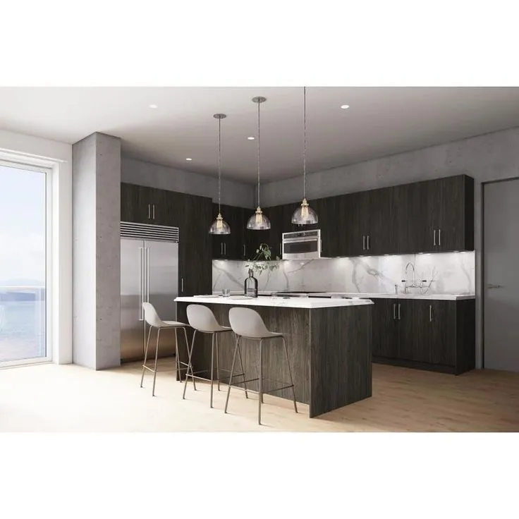Cambridge 15-in W x 34.5-in H x 24-in D Carbon Marine Wood Engineered Wood Door Base Stock Cabinet, photo 7 of 9