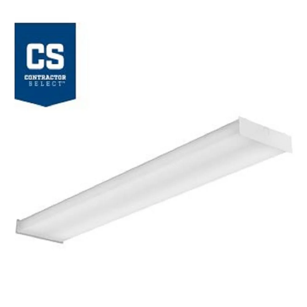 Contractor Select SBL4 Series 4 ft. Dimmable 4000K Cool White Integrated 3994 Lumen LED Square-Basket Wraparound, photo 2 of 4