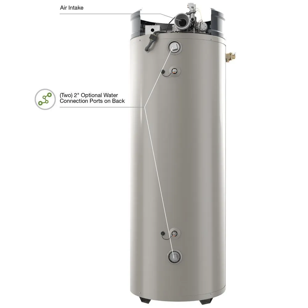 Commercial Triton Heavy Duty High Efficiency 80 Gal. 130K BTU ULN Natural Gas ASME Power Direct Vent Tank Water Heater, photo 5 of 17