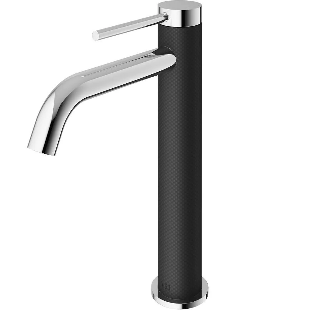 VIGO Lexington Single Hole Single-Handle cFiber Vessel Bathroom Faucet in Matte Black, photo 2 of 4