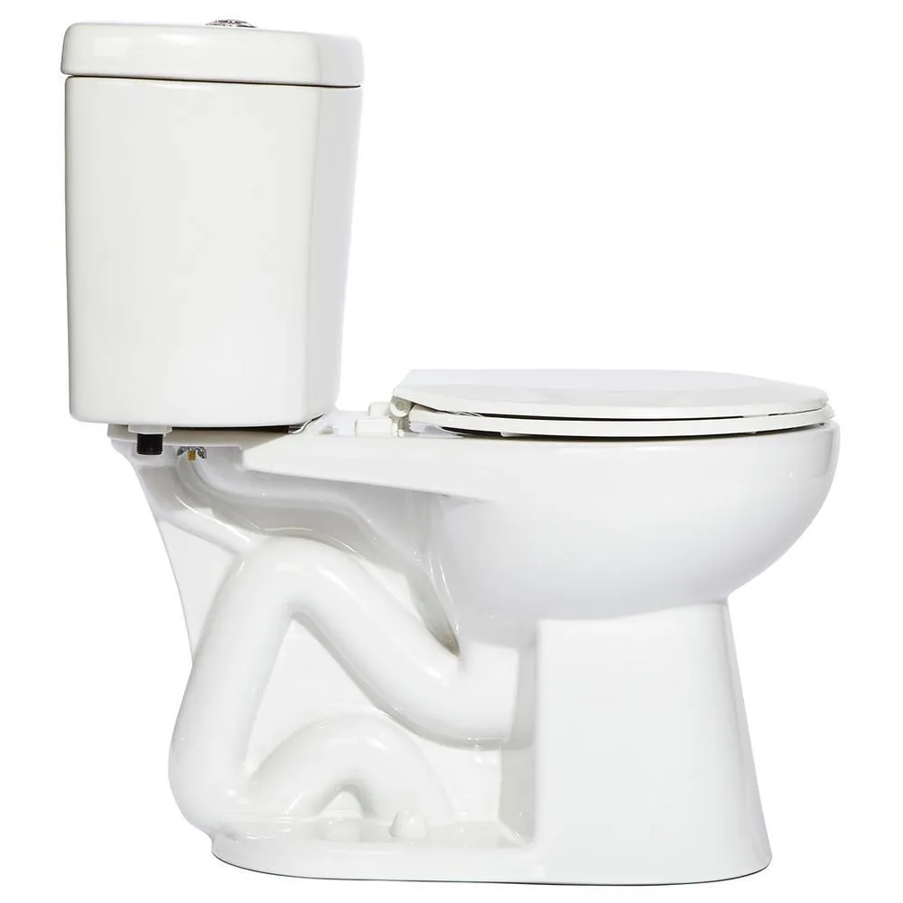 Stealth 2-Piece 0.8 GPF Single Flush Round Front Toilet in White, Seat Included (9-Pack), photo 3 of 9
