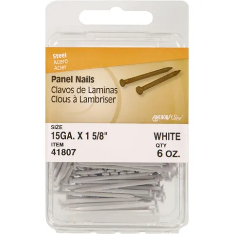 1-5/8 in. White Panel Steel Nails, 6 oz