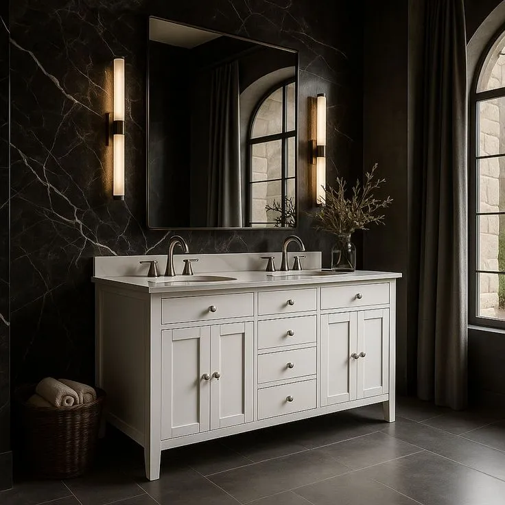 Home Decorators Collection Austen 60-Inch Double Sink Bathroom Vanity with Cultured Marble Top, photo 3 of 3