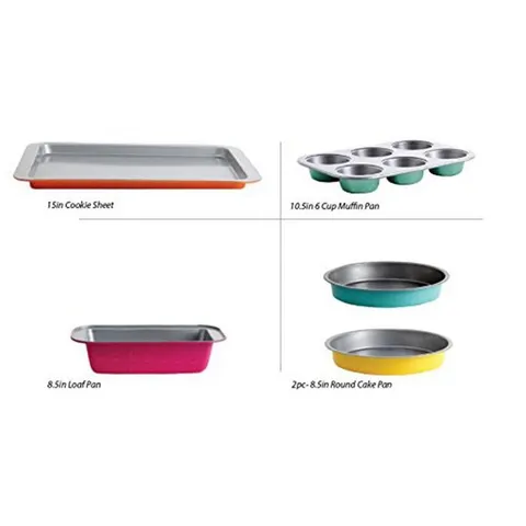 Color Splash Lyneham 5-Piece Carbon Steel Bakeware Set