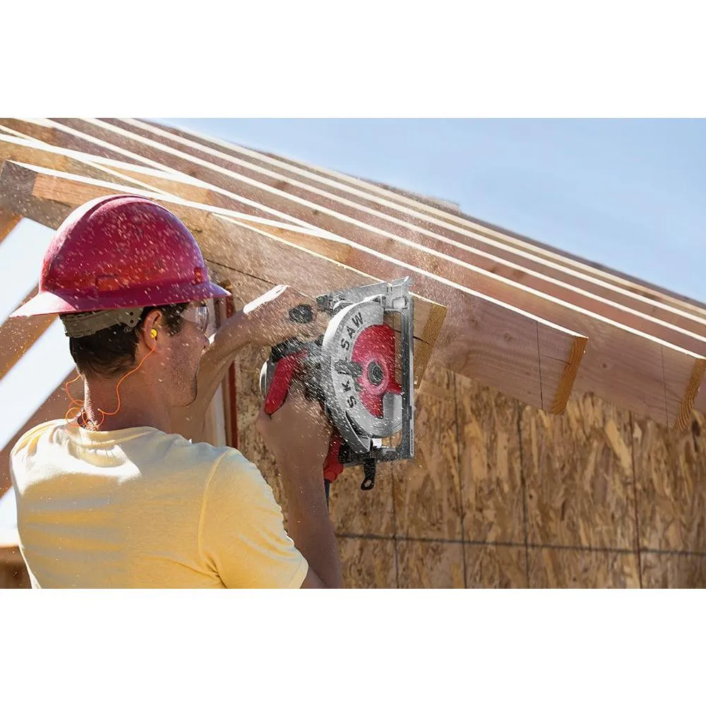 SKILSAW 15 Amp Corded Electric 7-1/4 in. Magnesium SIDEWINDER Circular Saw with 24-Tooth Diablo Carbide Blade, photo 7 of 9