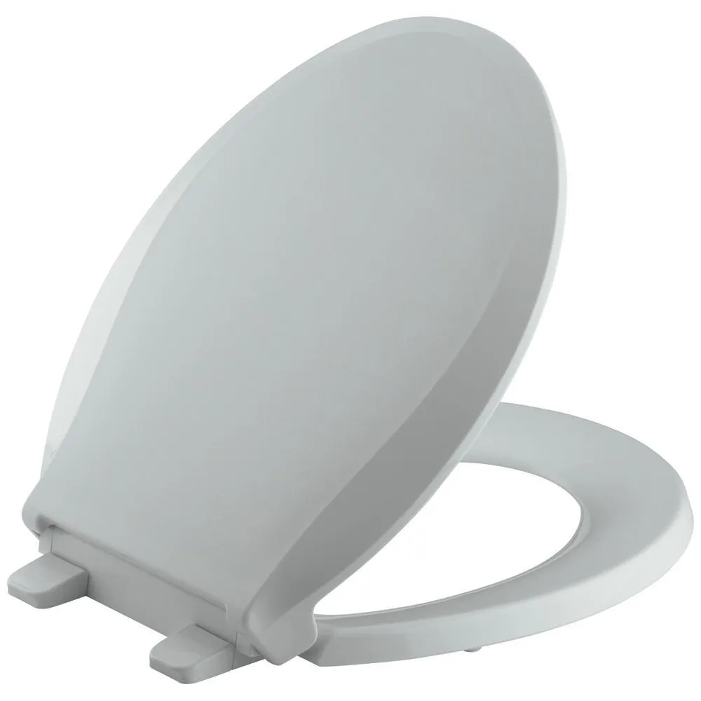 Cachet Quiet-Close Round Closed Front Toilet Seat with Grip-Tight Bumpers in White, photo 16 of 18