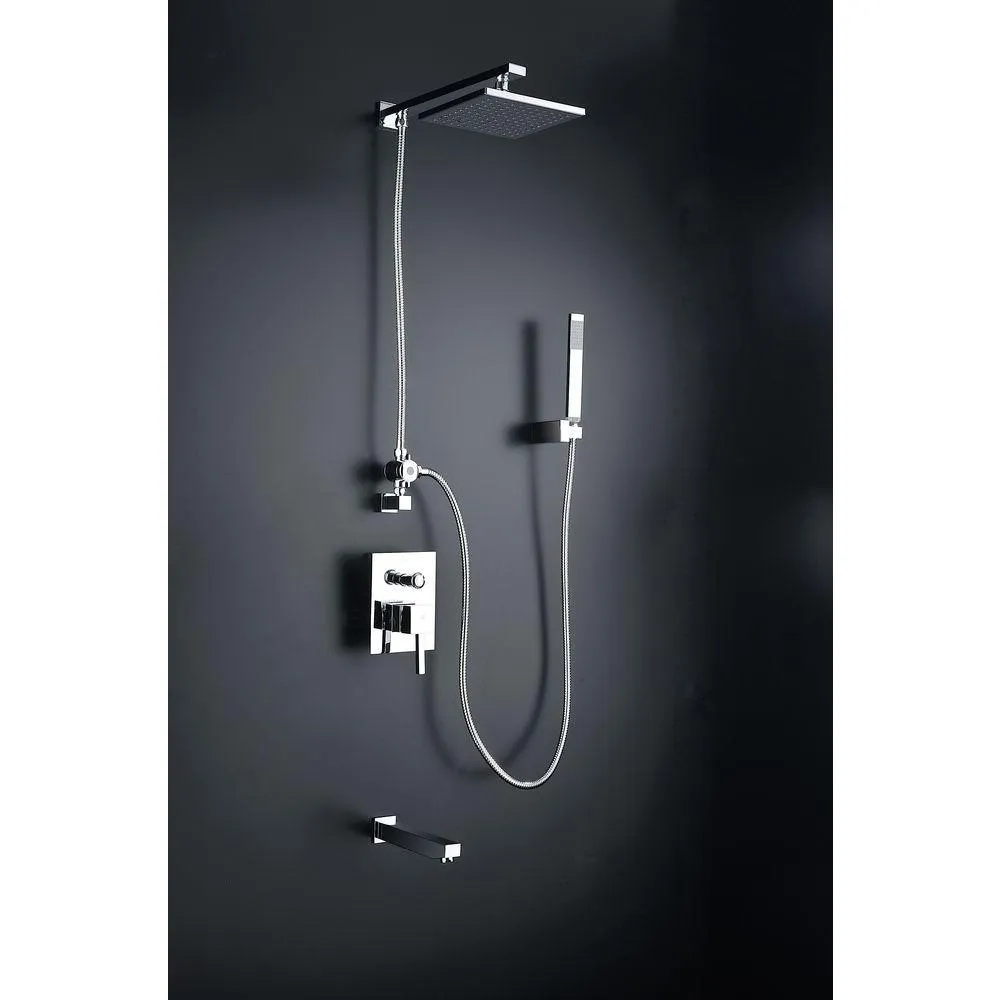 ANZZI Byne 1-Handle 1-Spray Tub and Shower Faucet with Sprayer Wand in Polished Chrome (Valve Included), photo 2 of 10