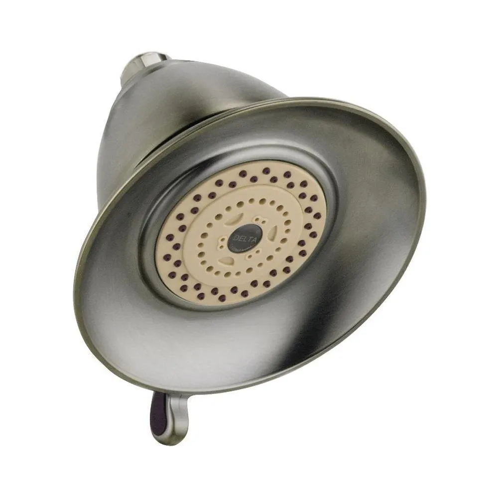 Victorian 3-Spray 5.5 in. Single Wall Mount Fixed Shower Head in Venetian Bronze, photo 6 of 8