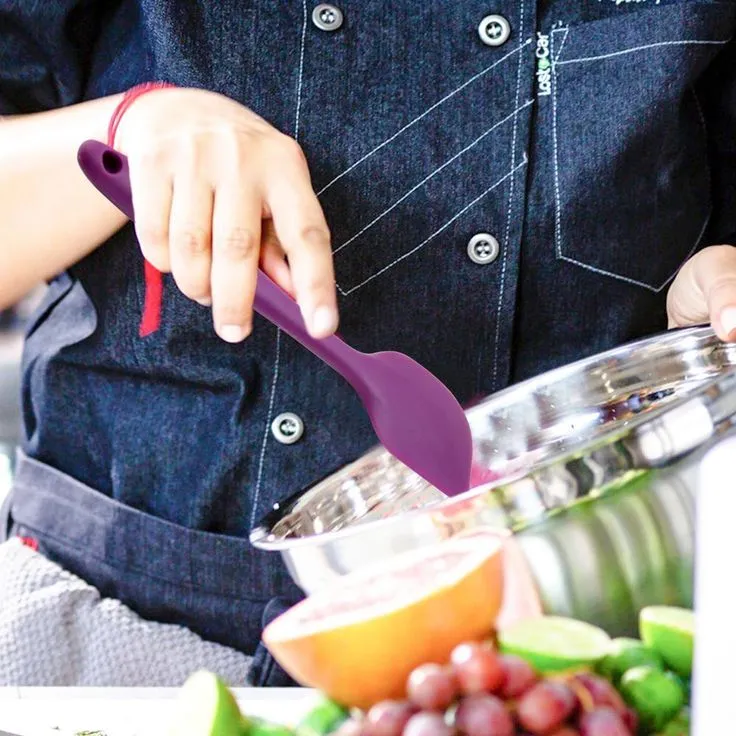 Premium Silicone BPA-Free, Spatula with Stainless Steel Core 500F Heat-Resistant, Non-Stick, Dishwasher Safe, Purple, photo 7 of 7