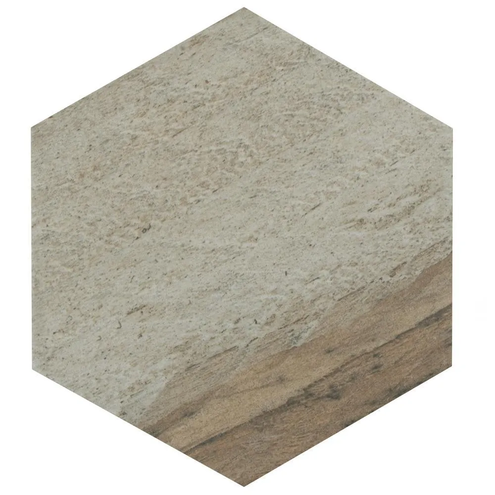 Merola Tile Gaugin Hex Catan Shadow 8-5/8 in. x 9-7/8 in. Porcelain Floor and Wall Tile (11.56 sq. ft. per case), photo 7 of 21