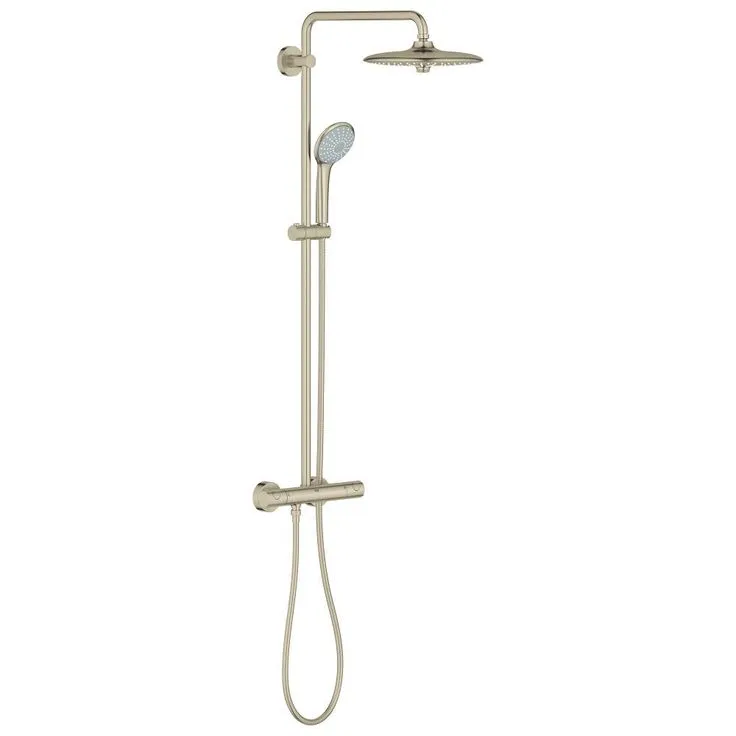 GROHE Euphoria 3-Spray Patterns with 2.5 GPM 10.25 in. Wall Mount Dual Shower Heads in StarLight Chrome, photo 4 of 4