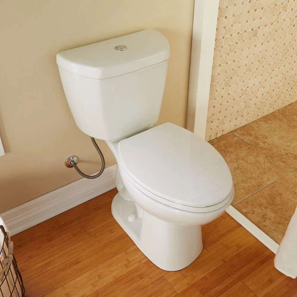 2-Piece Stealth 0.8 GPF Ultra-High-Efficiency Single Flush Elongated Toilet in White, Seat Included (3-Pack), photo 8 of 13