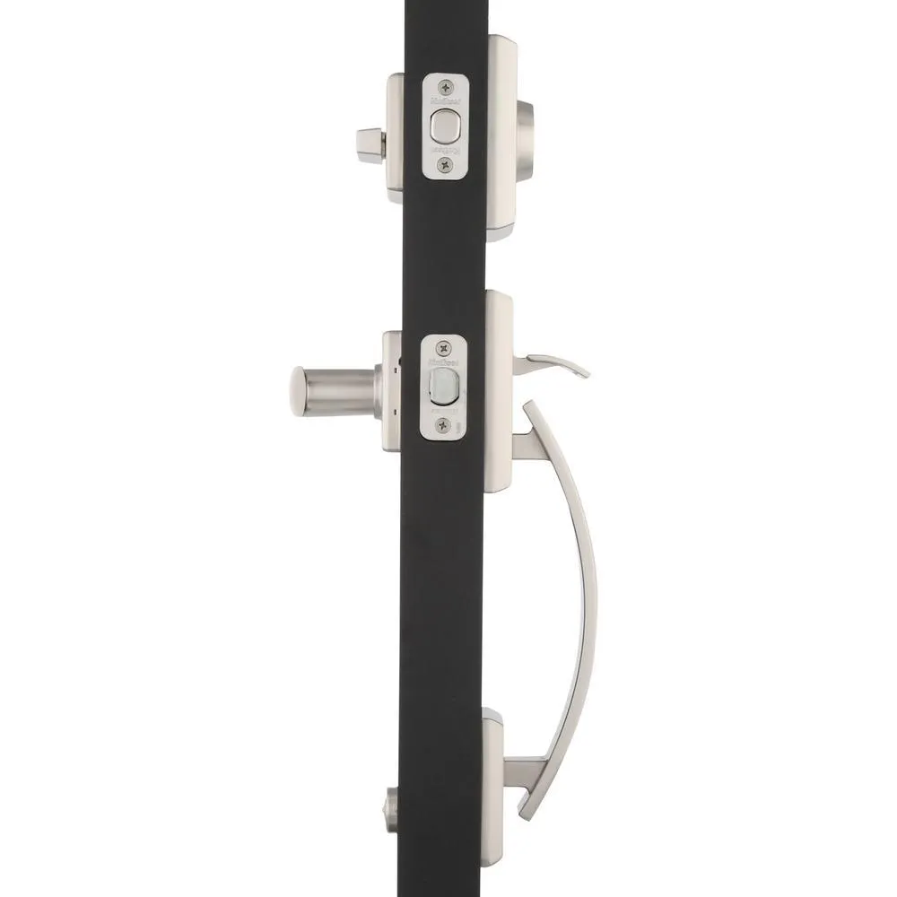 Tavaris Satin Nickel Single Cylinder Door Handleset with Vedani Door Lever Featuring SmartKey Security, photo 3 of 7