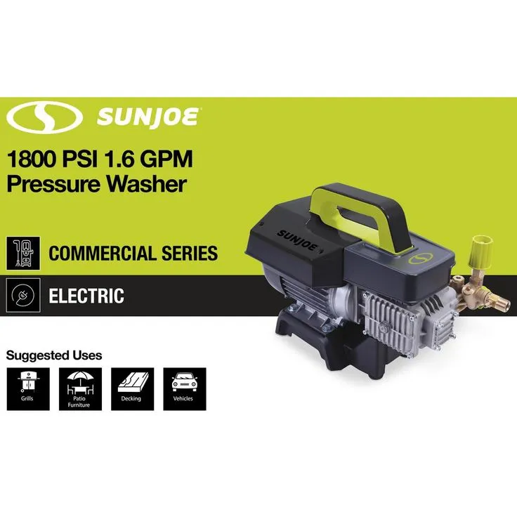 Sun Joe Commercial Series 1800 PSI Max 1.6 GPM Electric Pressure Washer with Wall Mount, photo 5 of 6