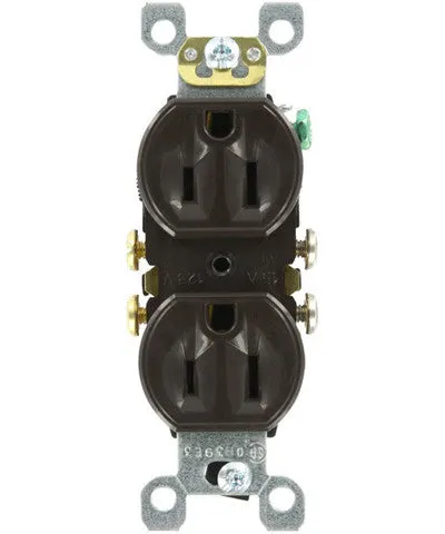 15A Residential Duplex Grounding Outlet, Ivory