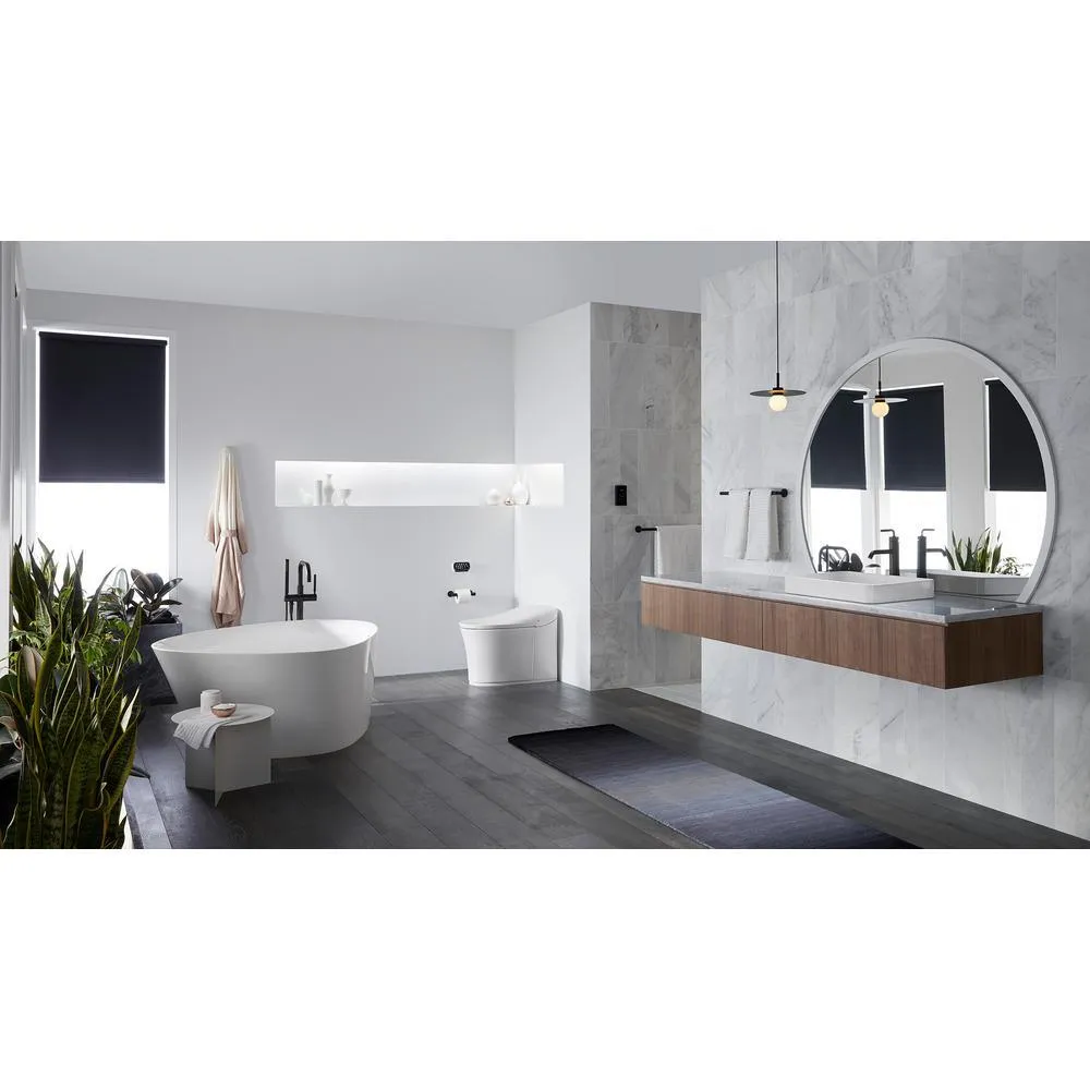 Eir 1-Piece 0.8 or 1.0 GPF Dual Flush Elongated Toilet in White, Seat Included, photo 7 of 9
