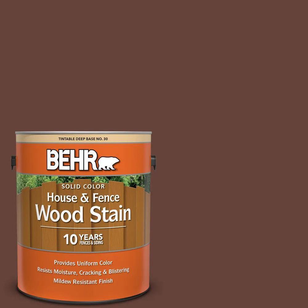 BEHR 5 gal. #SC-117 Russet Solid Color House and Fence Exterior Wood Stain, photo 13 of 13