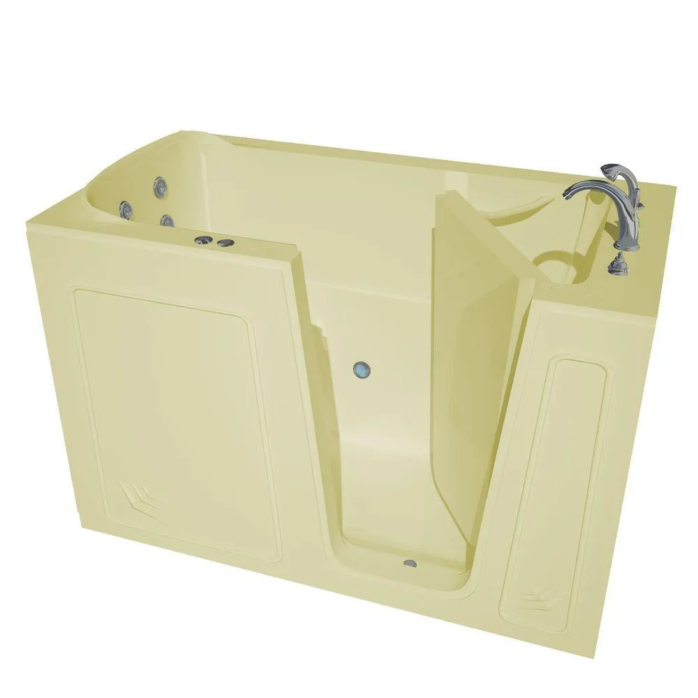Universal Tubs Nova Heated 4.5 ft. Walk-In Whirlpool Bathtub in Biscuit with Chrome Trim, photo 18 of 52