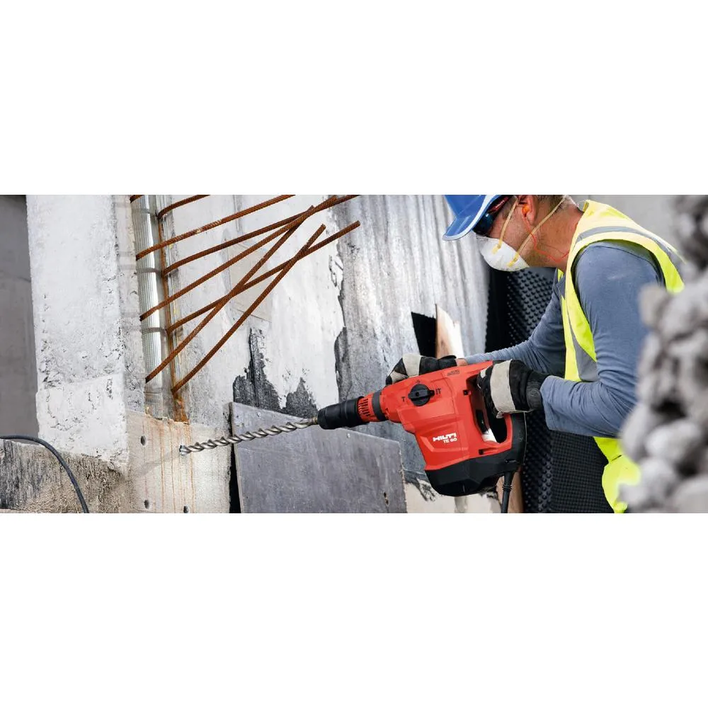 Hilti 120-Volt 13 Amp Corded 1-9/16 in. SDS-Max TE 60-AVR Rotary Hammer, Dust Removal System Kit, Cord and TE-YX Drill Bit, photo 8 of 8