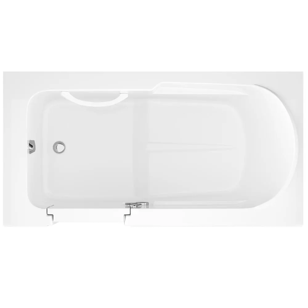Universal Tubs Step-In 59.6 in. Walk-In Non-Whirlpool Bathtub in White with 1.28 GPF Single Flush Toilet, photo 2 of 10