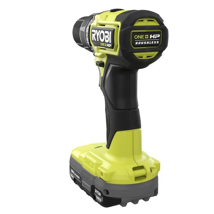 RYOBI ONE+ HP 18V Brushless Cordless Compact 1/2 in. Drill/Driver Kit with (2) 1.5 Ah Batteries, Charger and Bag, photo 3 of 8